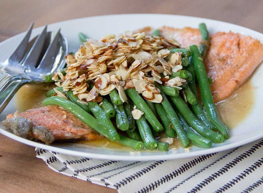 quick-&-fancy green bean & almond trout recipe