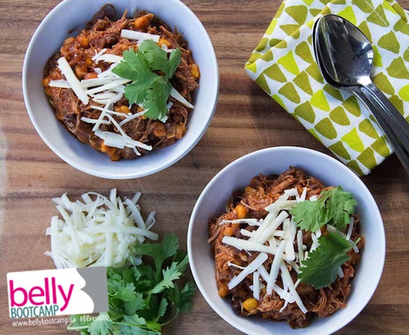 Big Batch Slow Cooker Pulled Chicken Chili