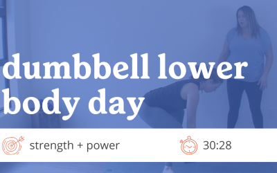 Dumbbell Lower Body Day